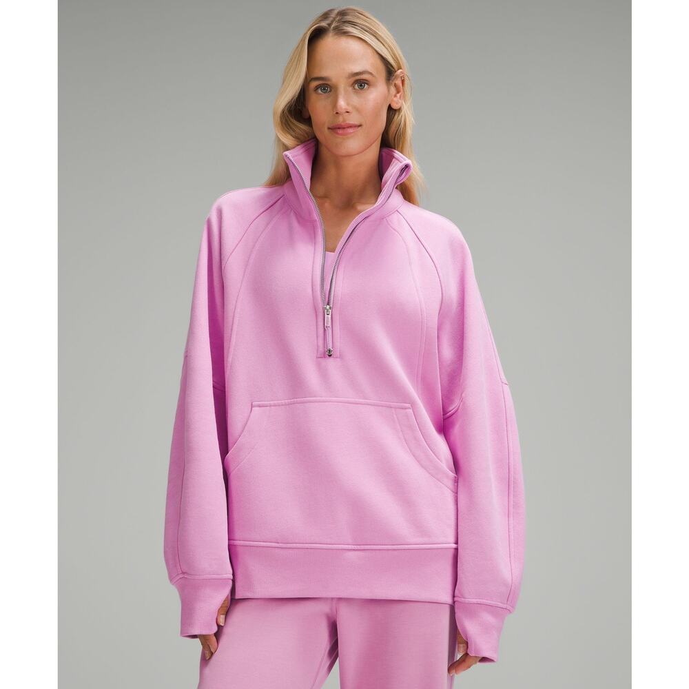 Lululemon Scuba Oversized Funnelneck Half Zip Long - M/L Dahlia Mauve